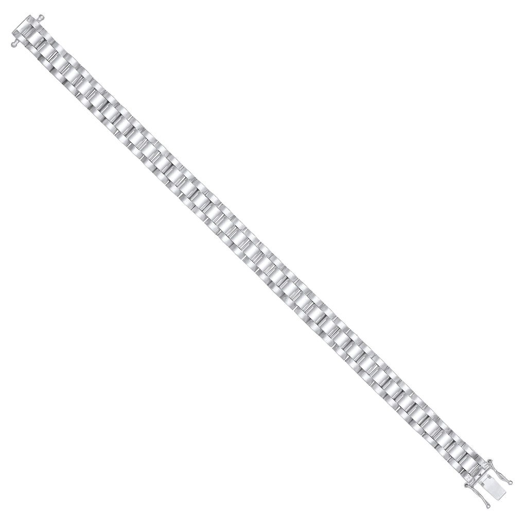 Sterling Silver 8mm Fancy Link Ladies Bracelet