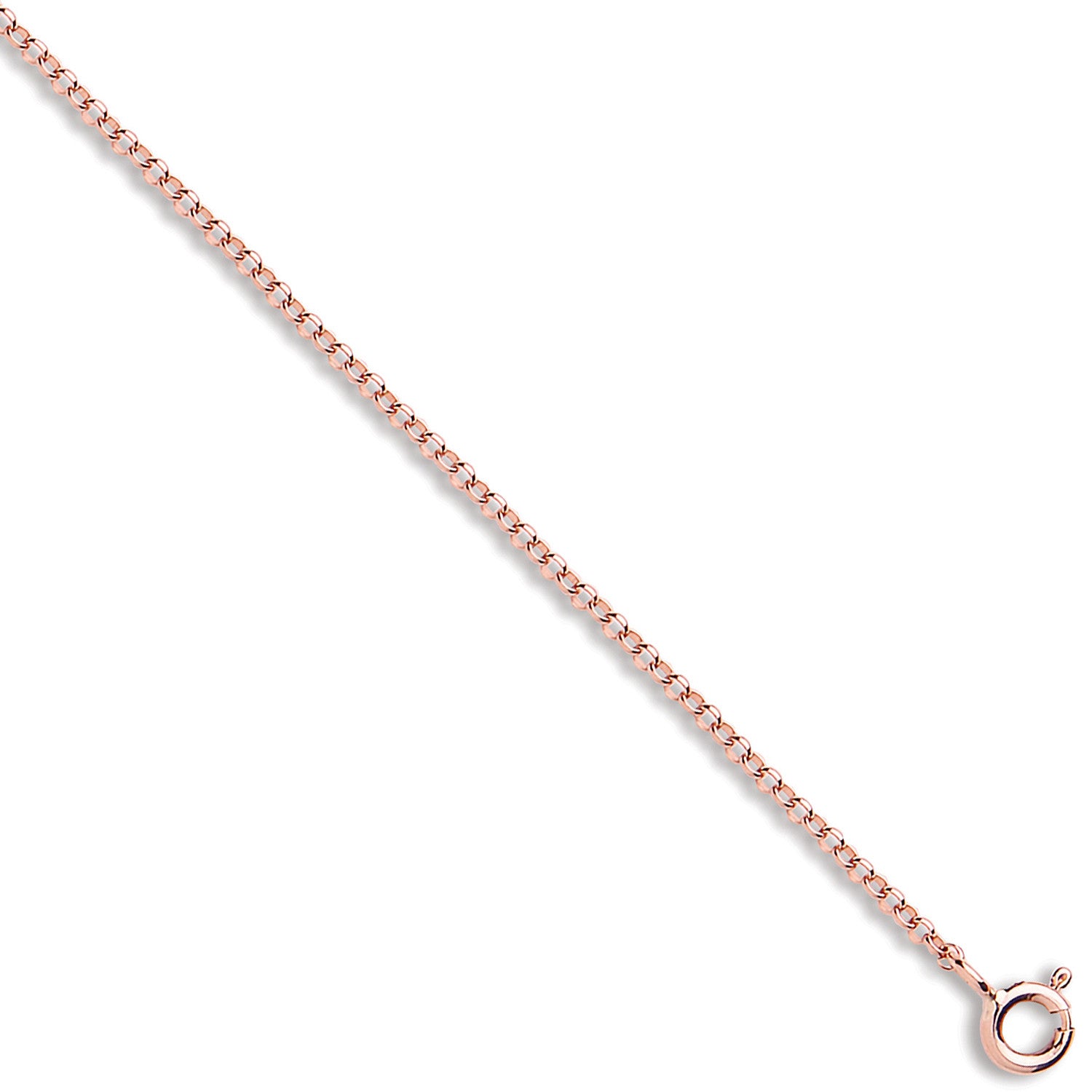 9ct Rose Gold 1.6mm Round Belcher Chain