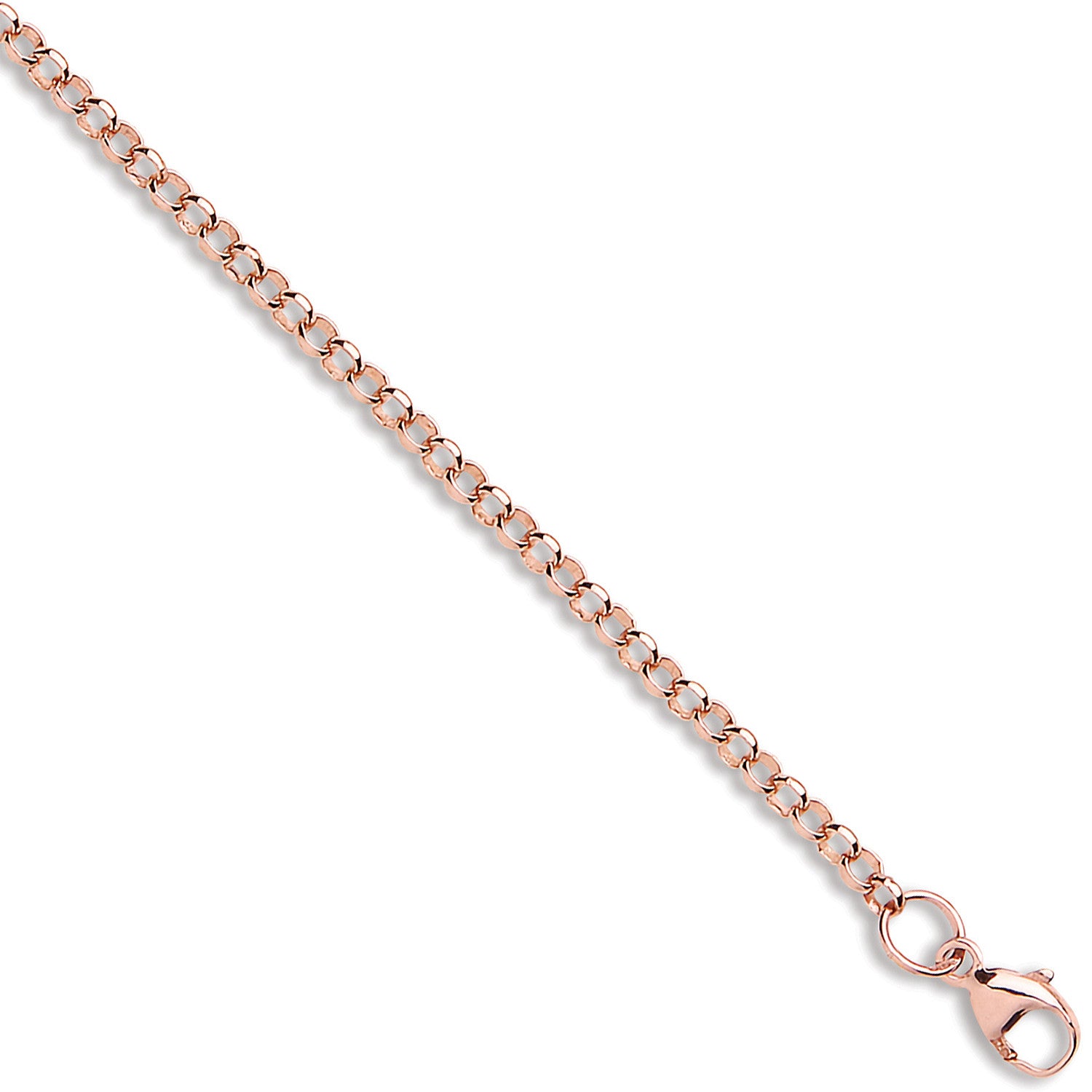 9ct Rose Gold 2.7mm Round Belcher Chain