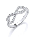 Sterling Silver Cubic Zirconia Infinity Symbol Ring