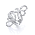 Sterling Silver Fancy Cubic Zirconia Long Top Ring