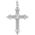 Sterling Silver Fancy Cubic Zirconia Cross