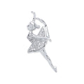 Sterling Silver Cubic Zirconia Ballerina Pendant
