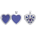 Sterling Silver Heart Locket with Amethyst