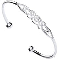 Sterling Silver Celtic Design Ladies Bangle