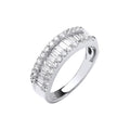 18ct White Gold 1.00ct Baguette & Brilliant Cut Diamond Eternity Ring