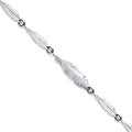 Sterling Silver Feather Ladies Bracelet