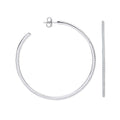 Sterling Silver Cubic Zirconia Large Hoop Earrings