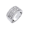 18ct White Gold Baguettes & Round 1.00ctw Diamond Dress Ring