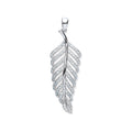 Sterling Silver Cubic Zirconia Leaf Drop Pendant