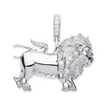 Sterling Silver Cubic Zirconia Lion Pendant