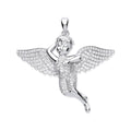Sterling Silver Cubic Zirconia Cherub Angel Pendant