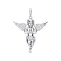 Sterling Silver Cubic Zirconia Angel Pendant