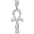 Sterling Silver Cubic Zirconia Ankh Cross