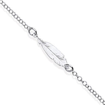Sterling Silver Feather Anklet