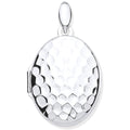 Sterling Silver Golf Ball Print Oval Locket
