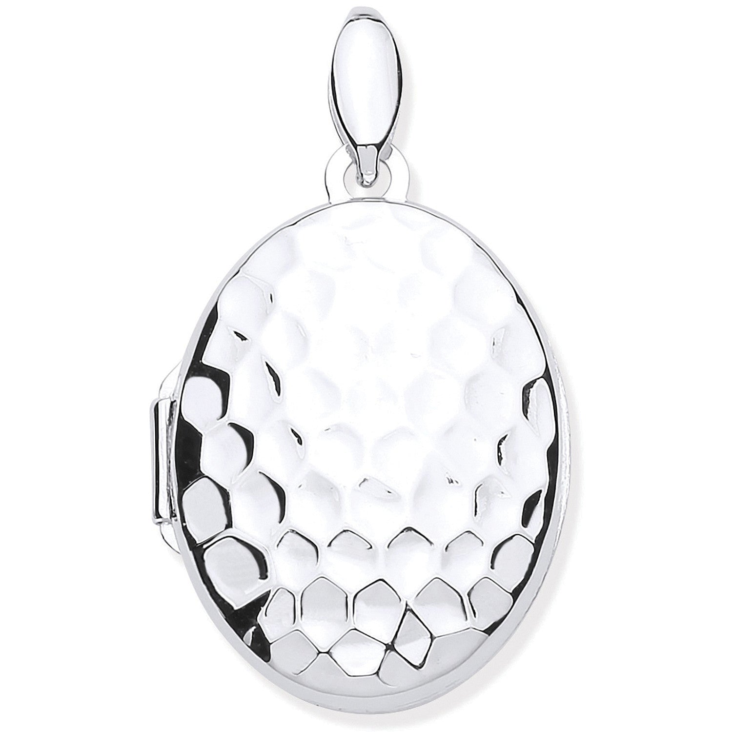 Sterling Silver Golf Ball Print Oval Locket