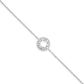 Sterling Silver Cubic Zirconia Circle of Life Ladies Bracelet