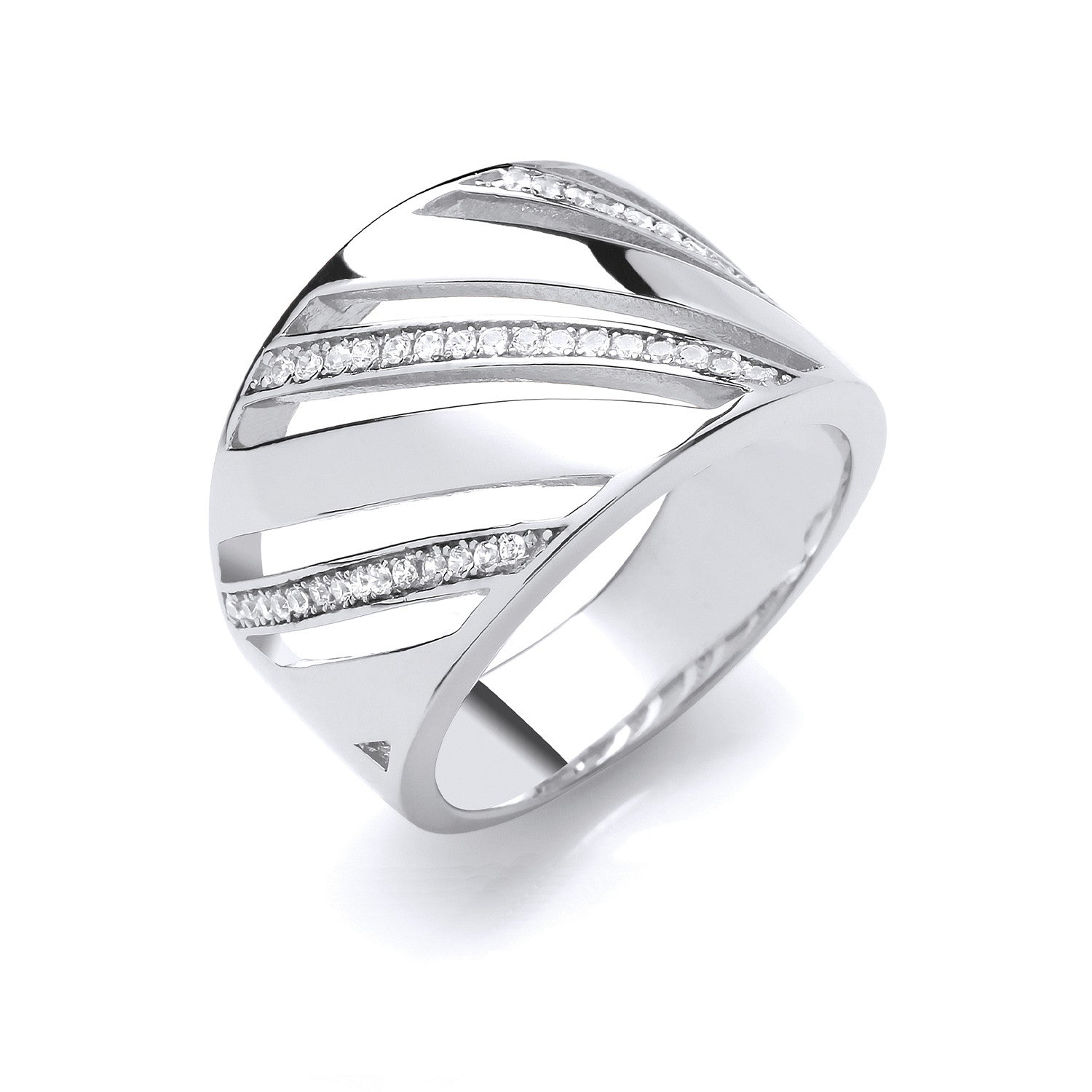 Sterling Silver Cubic Zirconia Fancy Ring