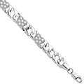 Sterling Silver Cubic Zirconia Hearts Baby/Ladies Bracelet