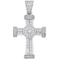 Sterling Silver Fancy Cubic Zirconia Cross