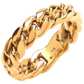 9ct Yellow Gold Curb Link Gents Ring