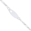 Sterling Silver Heart ID Baby/Child Bracelet