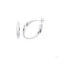 Sterling Silver Oval Twisted Hoop Earrings