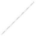Sterling Silver Oval Figaro 18" Chain & 7.5" Ladies Bracelet