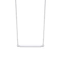 Sterling Silver Square Tube Bar Necklace