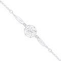 Sterling Silver Dream Catcher, Feather Spider Web Drop Bracelet