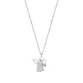 Sterling Silver Angel with Heart Pendant Necklace