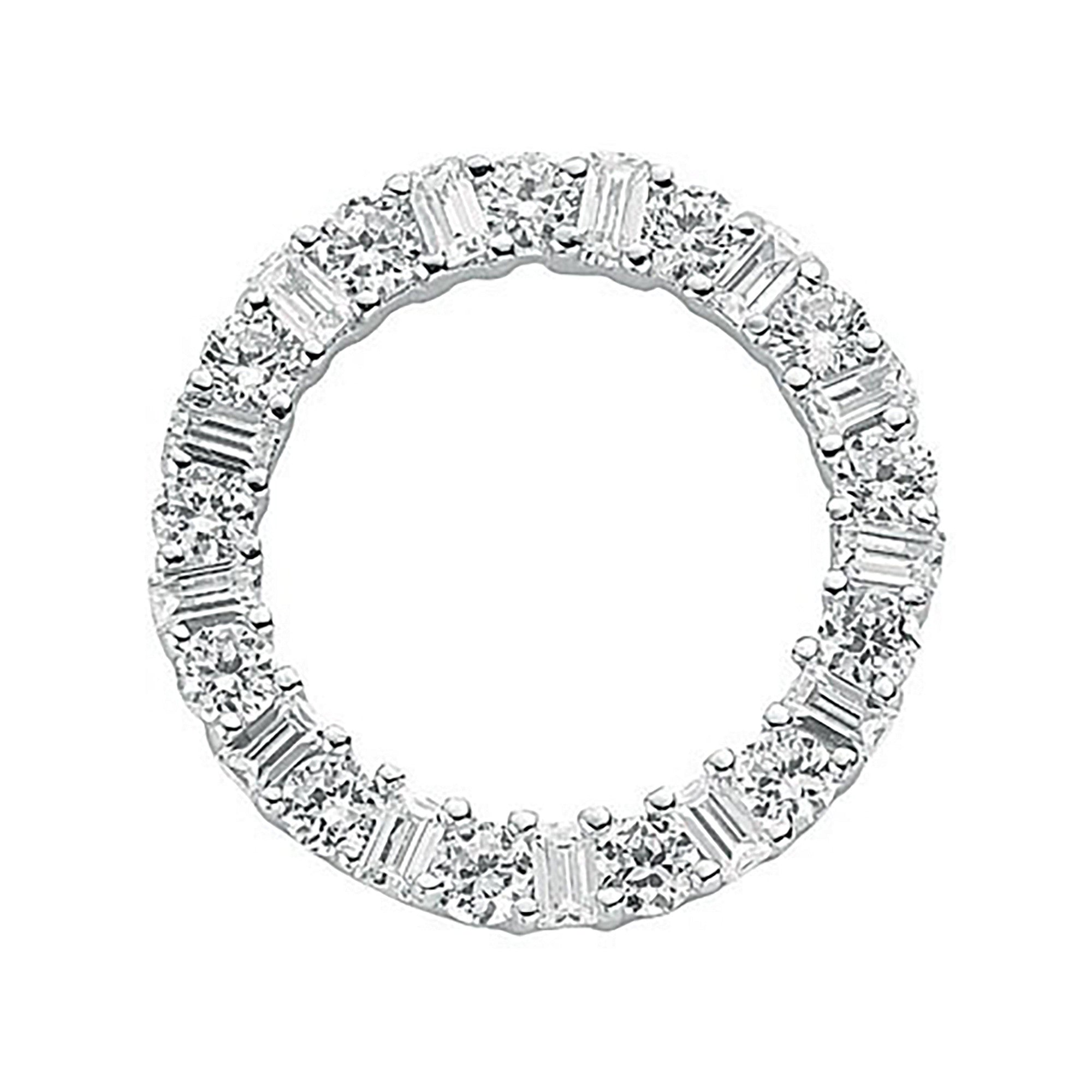 Sterling Silver Eternity Cubic Zirconia Pendant