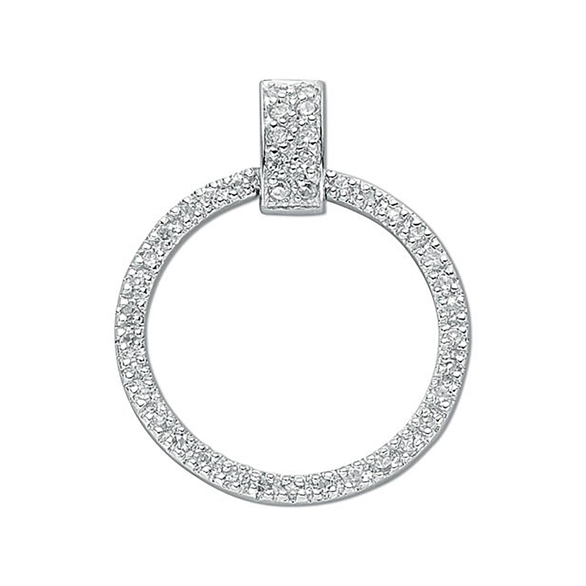Sterling Silver Eternity Cubic Zirconia Pendant