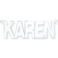 Sterling Silver Large Block Style Nameplate with 16"/18"/20" chain