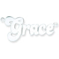 Sterling Silver Large Banana Split Style Nameplate with 16"/18"/20" chain