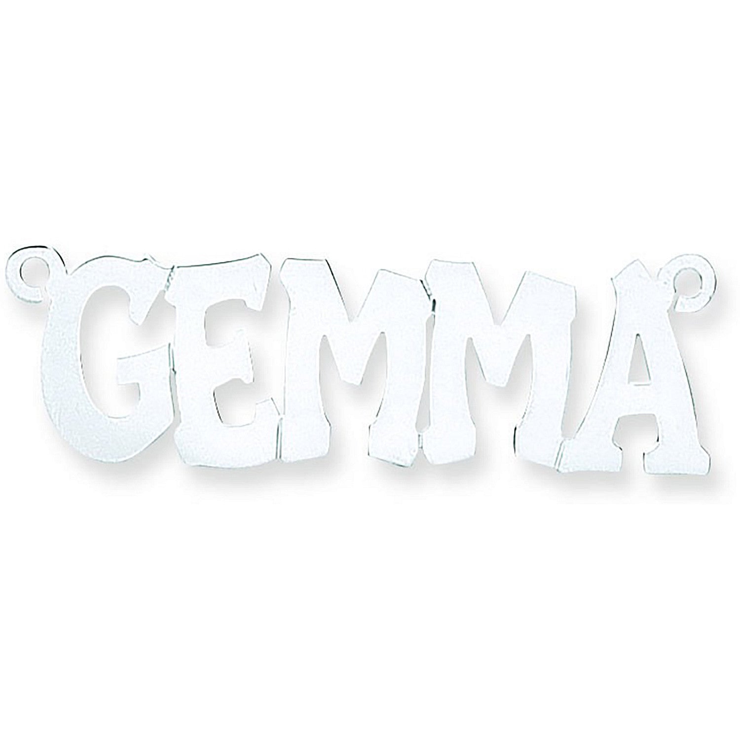 Sterling Silver Large Hip Hop Style Name Nameplate with 16"/18"/20" chain