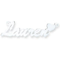 Sterling Silver Script Heart Nameplate with 16"/18"/20" chain