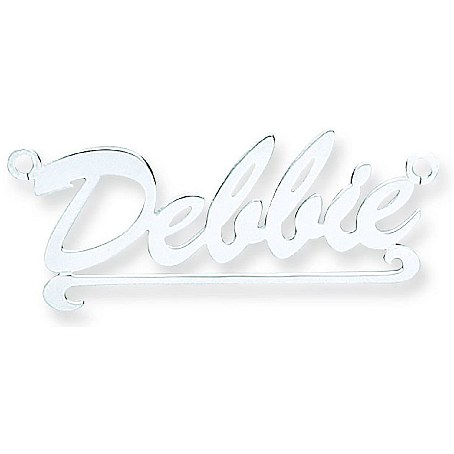 Sterling Silver Script Scroll Nameplate with 16"/18"/20" chain