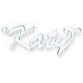 Sterling Silver Script Curl Nameplate with 16"/18"/20" chain