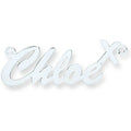 Sterling Silver Script Kiss Nameplate with 16"/18"/20" chain