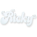 Sterling Silver Medium Banana Split Style Nameplate with 16"/18"/20" chain