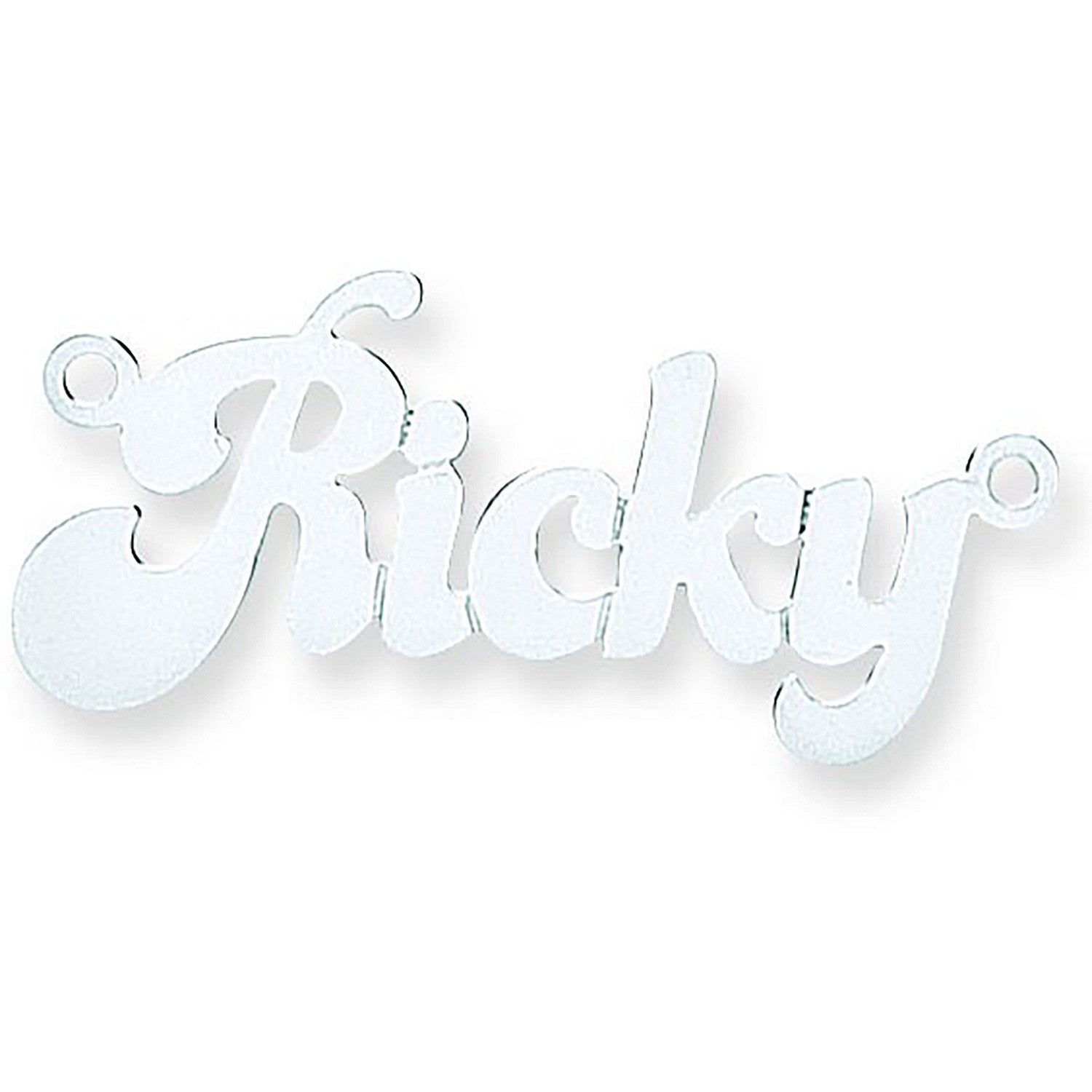 Sterling Silver Medium Banana Split Style Nameplate with 16"/18"/20" chain