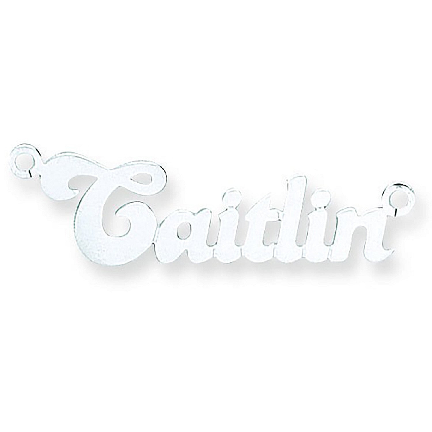 Sterling Silver Small Banana Nameplate with 16"/18"/20" chain