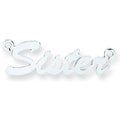 Sterling Silver Small Script Nameplate with 16"/18"/20" chain