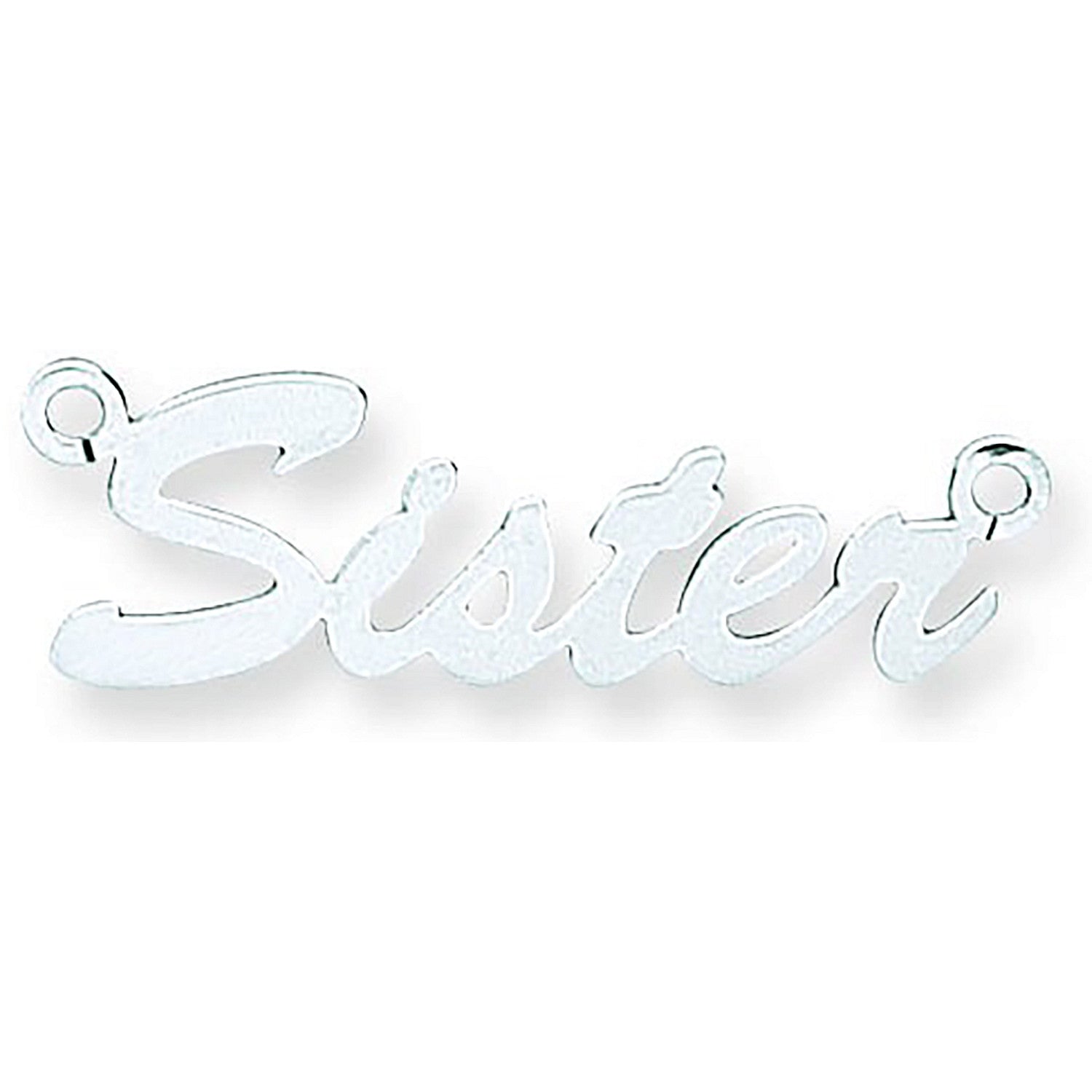 Sterling Silver Small Script Nameplate with 16"/18"/20" chain