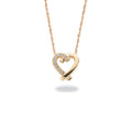 9ct Yellow Gold 0.05ct Diamond Heart Pendant with 18in/45cm Chain