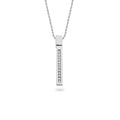 9ct White Gold 0.12ct Diamond Drop Pendant with 18in/45cm Chain