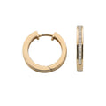 9ct Yellow Gold 0.50ct Diamond Hoop Earrings