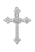 9ct Whte Gold 0.25ct Diamond Cross